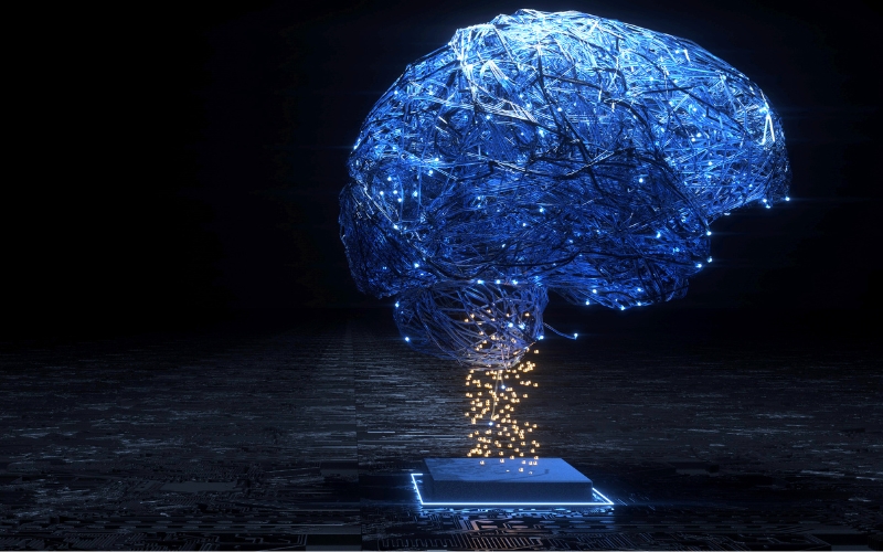 Schemat sieci neuronowej wykorzystywanej w technologii Deep Learning.
